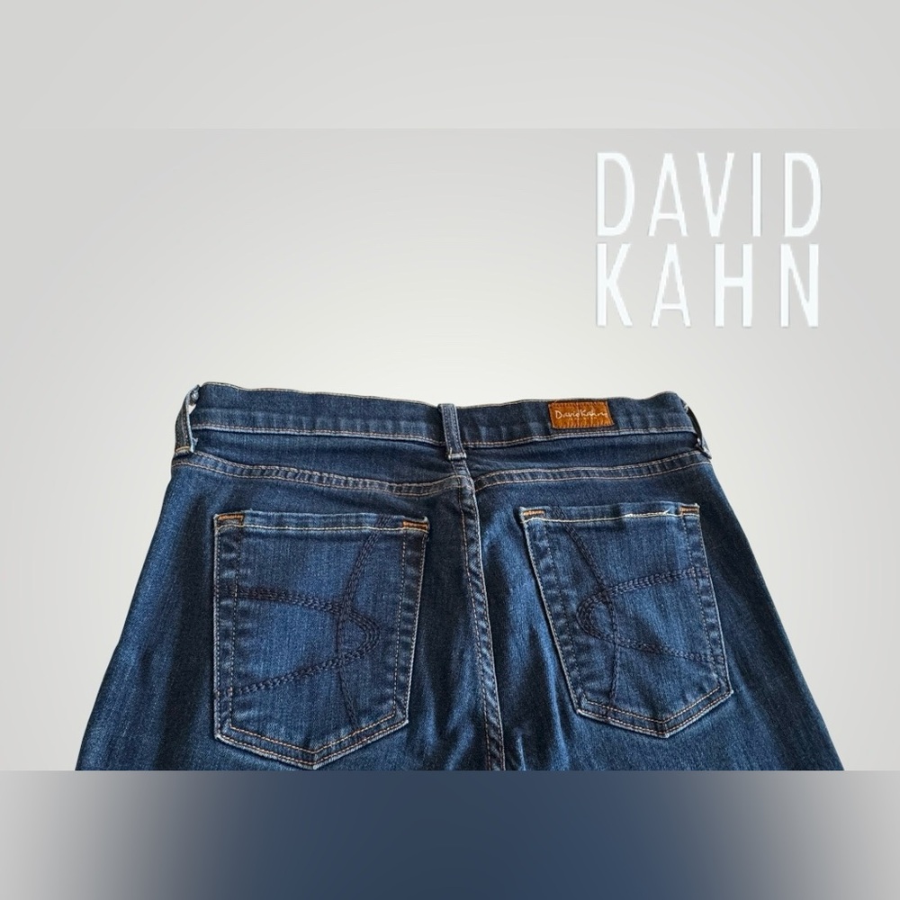 🛍️SALE🛍️ David Kahn Stretch Slim Leg Jeans in Dark Blue Wash - Picture 4 of 8